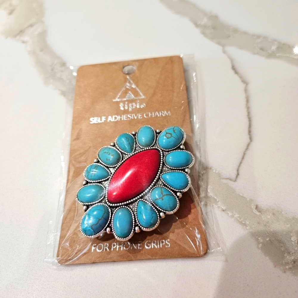 Red & Turquoise Conch Phonegrip